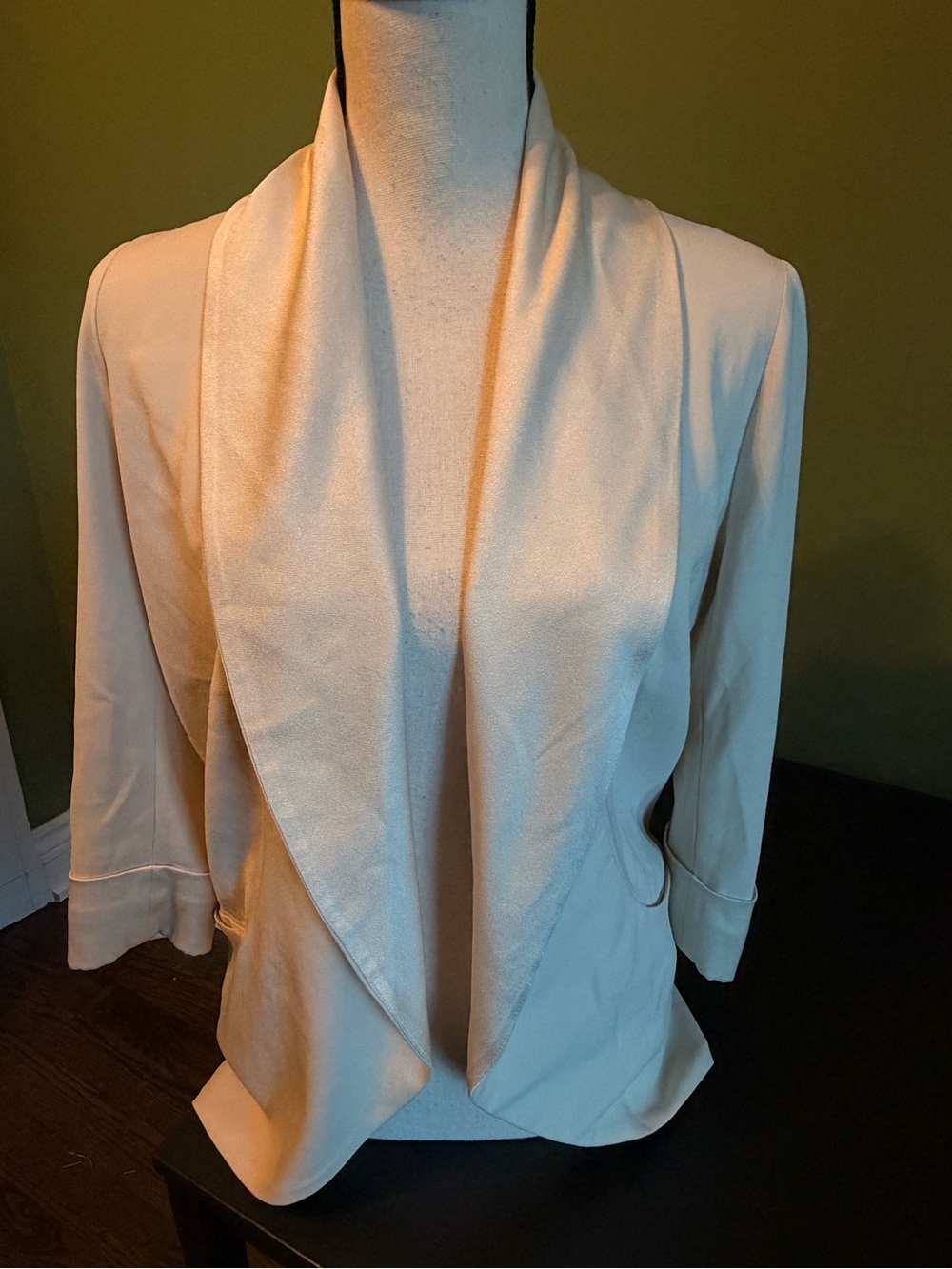 Wilfred Cream Open Drape Blazer Jacket